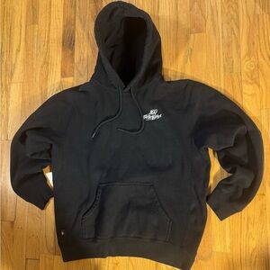 100 Thieves Black Embroidered Logo Heavyweight Gaming Hoodie Sweatshirt - Large